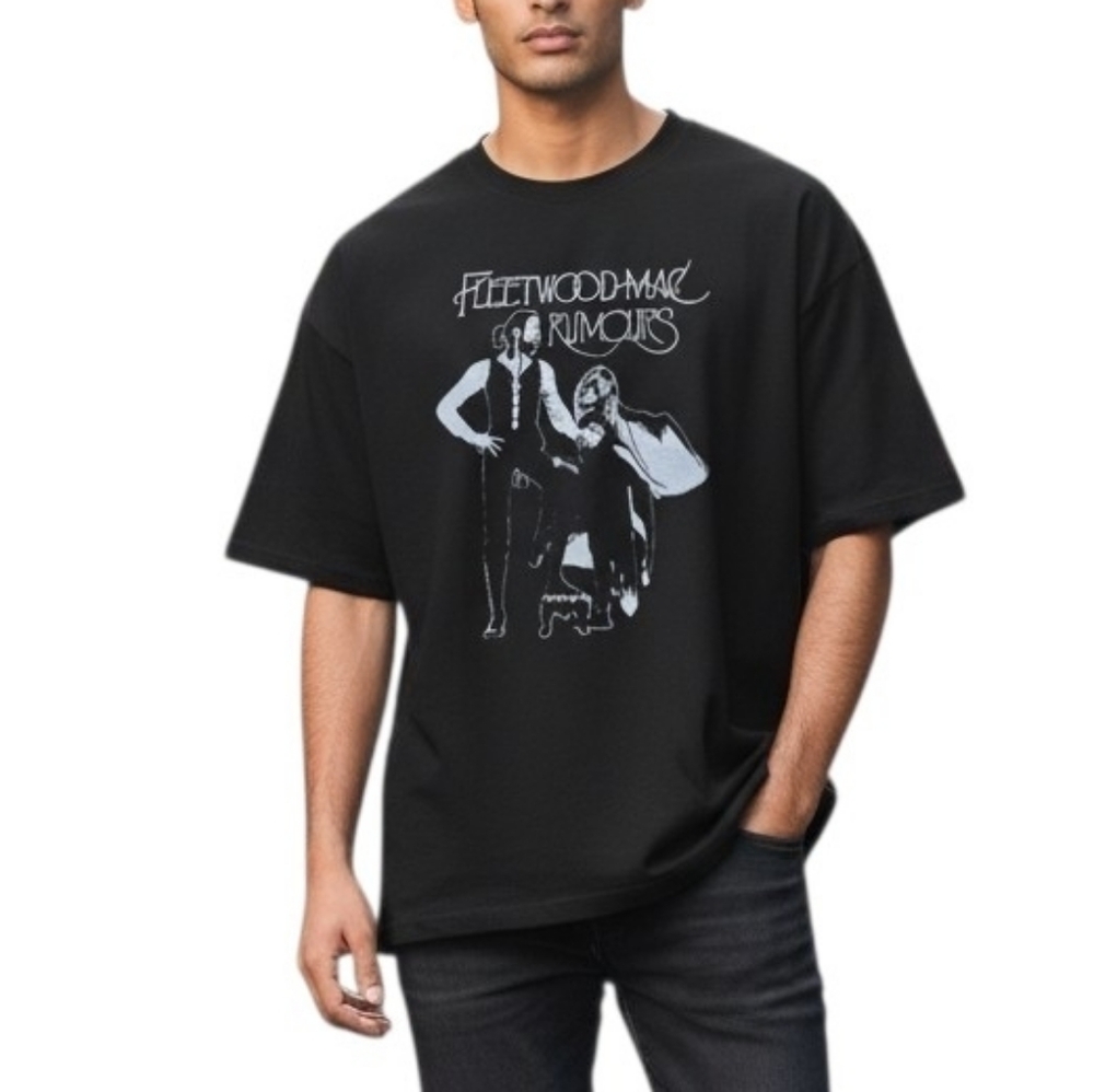 Fleetwood Mac 'Rumours' Graphic Tee - Black Unisex Size XL Music Streetwear - Picture 2 of 10